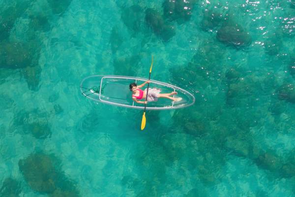 Woman on Clear Kayak