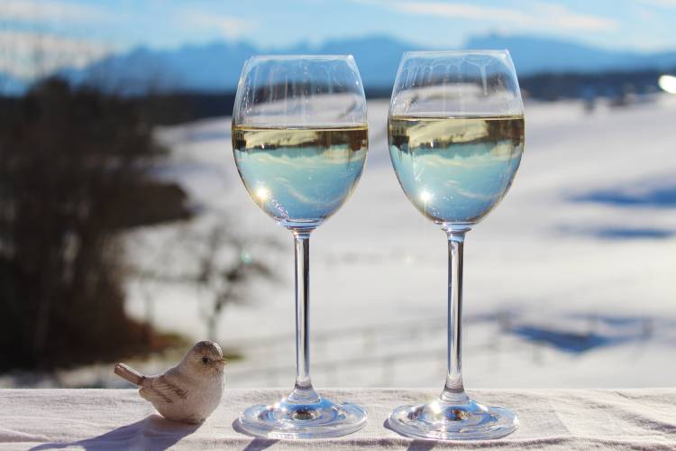 Wine glasses in North Lake Tahoe