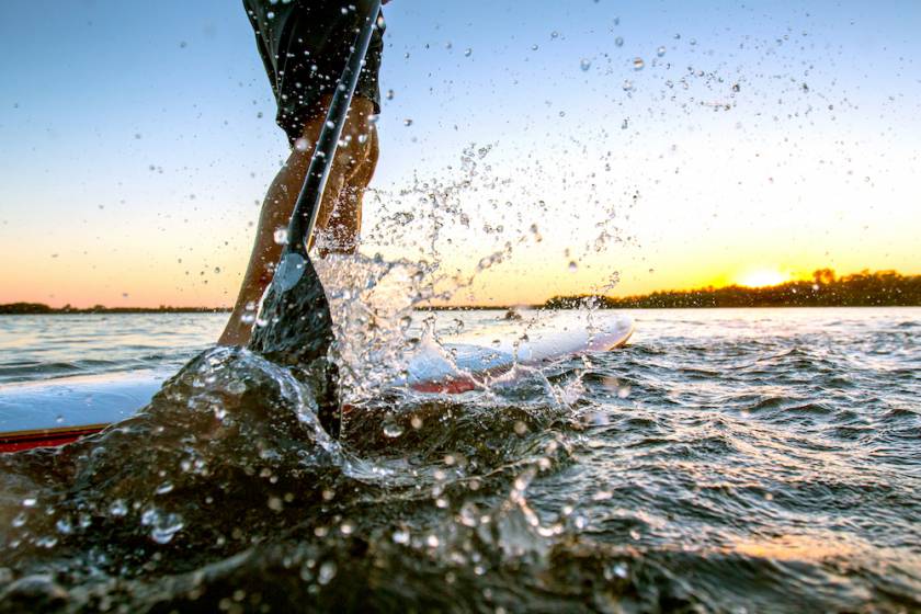 person on a paddleboard